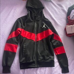 Jordan Performance Jacket in Black and Red